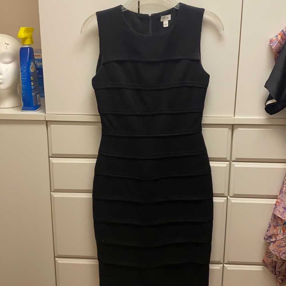 Black sheath dress